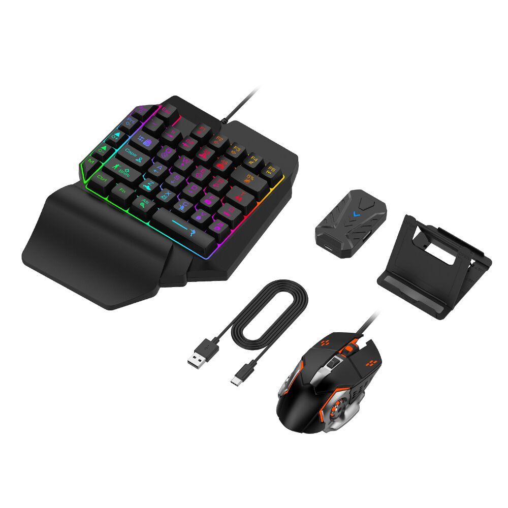 GAMWING MIXPRO Mobile Gaming Keyboard and Mouse Converter with Keyboard Mouse and Bracket GAMWING MIXPRO Mobile Gaming Keyboard and Mouse Converter with Keyboard Mouse and Bracket